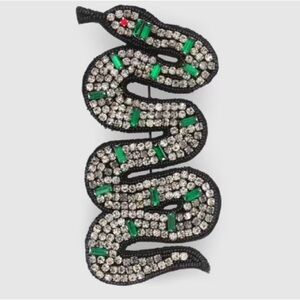 Gucci Embroidered Snake Brooch